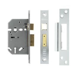 Jedo 3 Lever Sashlocks 65mm Polished Chrome - By Frelan Hardware - JL1090PC