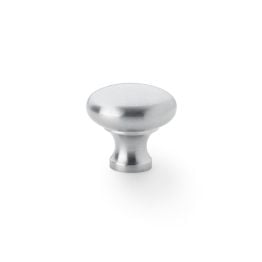 Alexander & Wilks - Wade Round Cupboard Knob - Satin Chrome - 32mm