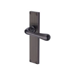 Heritage Brass Charlbury Reeded Lever Latch Matt Bronze finishUK Design Registration Number 6202494
