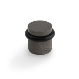 Valli 38 x 35mm - Floor Mounted Knurled Doorstop - Concealed Fix - Anthracite