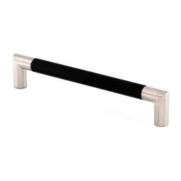 Wooden Cabinet Pull Handle Angle Design 192mm Black Ash Finish