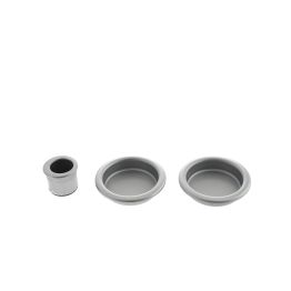 AGB Round Sliding Door Flush Pull - Satin Chrome