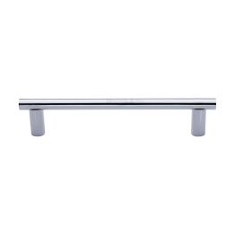 Heritage Brass Door Pull Handle&nbsp;Round Bar Design 336mm Polished Chrome Finish