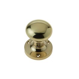 Jedo Kontrax Mushroom Mortice Door Knobs Polished Brass - By Frelan Hardware - JV35BPB