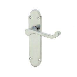Epsom Suite Door Handle on Latchplate Satin Chrome - By Frelan Hardware - JV251SC
