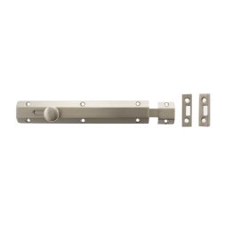 Atlantic Solid Brass Surface Door Bolt 8" - Satin Nickel