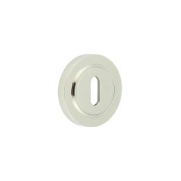 Burlington Standard Keyway Escutcheons Plain Rose Polished Nickel - By Frelan Hardware - BUR-60PN-71PN