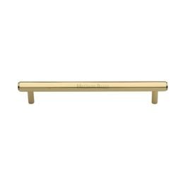 Heritage Brass Cabinet Pull Hexagon Design 160mm CTC Polished Brass finish