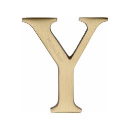 Heritage Brass Alphabet Y Pin Fix 51mm (2") Satin Brass Finish