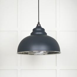 Hammered Nickel Harborne Pendant in Soot