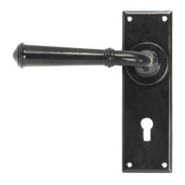 Black Regency Lever Lock Set