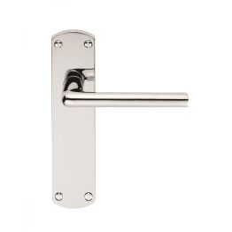 Serozzetta Uno Lever On Latch Backplate - Polished Chrome