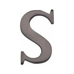 Heritage Brass Alphabet S Pin Fix 51mm (2") Matt Bronze Finish