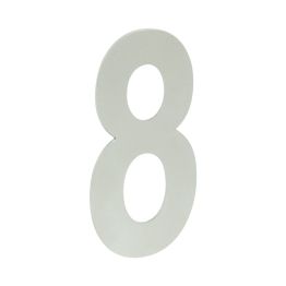 150mm Numerals SSS Finish 150mm Satin Stainless Steel No. 8 - By Frelan Hardware - JNSS-8
