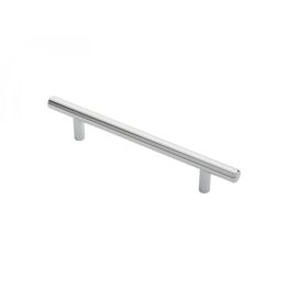 Steel T-Bar Handle 128mm - Polished Chrome