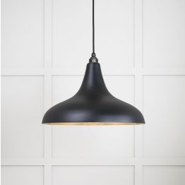 Smooth Brass Frankley Pendant in Elan Black