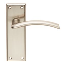 Serozzetta Trenta Lever On Latch Backplate - Satin Nickel