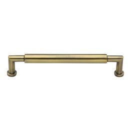 Heritage Brass Cabinet Pull Bauhaus Round Design 203mm CTC Antique Brass Finish