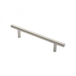 19mm Straight T Pull Handle 225mm Centres - Satin Stainless Steel