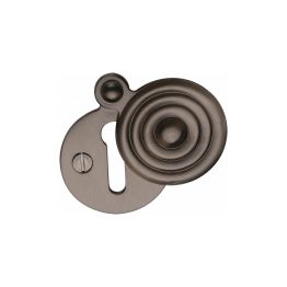Heritage Brass Covered Keyhole Reeded Matt Bronze finish