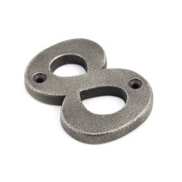 Antique Pewter Numeral 8