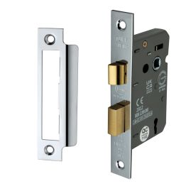 3" CE 3 Lever Mortice Sash Lock FD60 - Polished Chrome