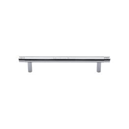 Heritage Brass Cabinet Pull Contour Design 128mm CTC Polished Chrome finish