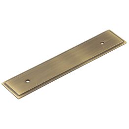 Hoxton Rushton Backplate for Cabinet Handles 140x30mm Antique Brass - By Frelan Hardware - HOX6050AB