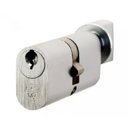 Oval Cylinder And Turn - Satin Chrome