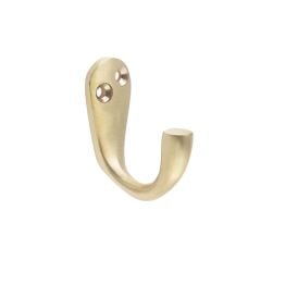 Jedo Single Robe Hooks 44mm Satin Brass - By Frelan Hardware - JV61SB