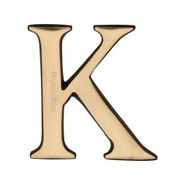 Heritage Brass Alphabet K Pin Fix 51mm (2") Polished Brass Finish