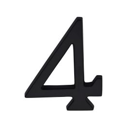 Heritage Brass Numeral 4 Concealed Fix 76mm (3") Matt Black finish