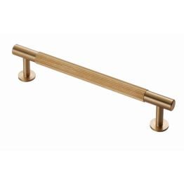 Lines Pull Handle 160mm c/c - Satin Brass