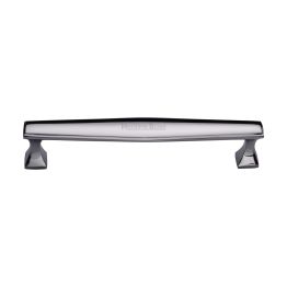Heritage Brass Cabinet Pull Deco Design 160mm CTC Polished Chrome Finish