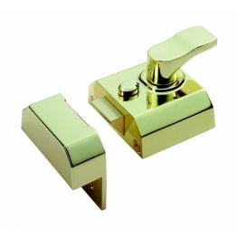 Deadlocking Rim Cylinder Nightlatch 40mm - Electro Brassed