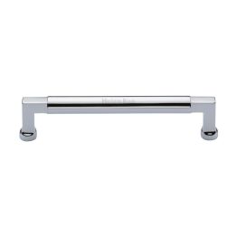 Heritage Brass Cabinet Pull Bauhaus Design 160mm CTC Polished Chrome Finish