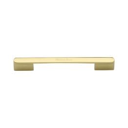 Heritage Brass Cabinet Pull Bridge Design 128&amp;160mm CTC Polished Brass Finish
