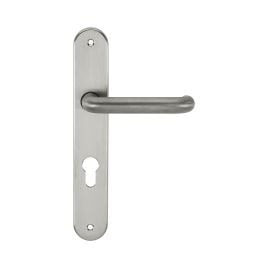 CleanTouch Anti-Bac RTD Safety Lever on Round Euro Backplate - Satin Chrome