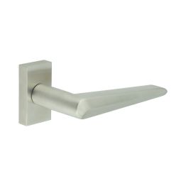 CR-107 Satin Stainless Steel Multi Point Rectangular Rose Door Handle - By Frelan Hardware - CR-107D4SSS