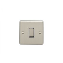Eurolite Enhance Decorative 1 Gang Switch Satin Stainless Steel