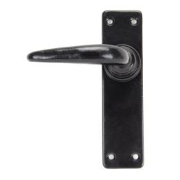 Black Smooth Lever Latch Set