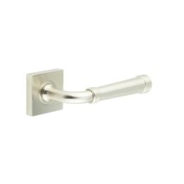 Highgate Door Handles Square Plain Satin Nickel - By Frelan Hardware - BUR35KIT318