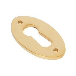 Polished Brass Oval Escutcheon