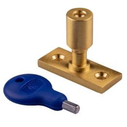 Locking Casement Stay Pin  - Satin Brass
