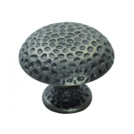 Hammered Finish Knob 32mm - Antique Steel