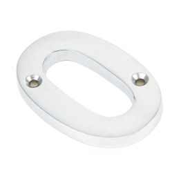 Satin Chrome Numeral 0