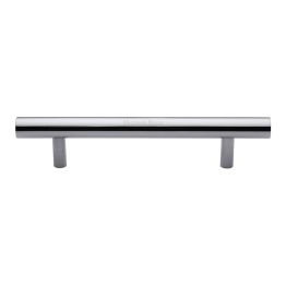 Heritage Brass Door Pull Handle Bar Design 305mm Polished Chrome Finish