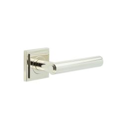 Richmond Door Handles Square Stepped Polished Nickel - By Frelan Hardware - BUR45KIT163