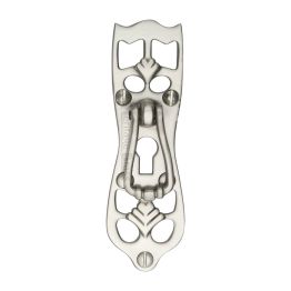Heritage Brass Cabinet Pull Ornate Design Satin Nickel Finish