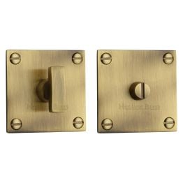 Heritage Brass Square Low profile Thumbturn & Emergency Release Antique Brass finish